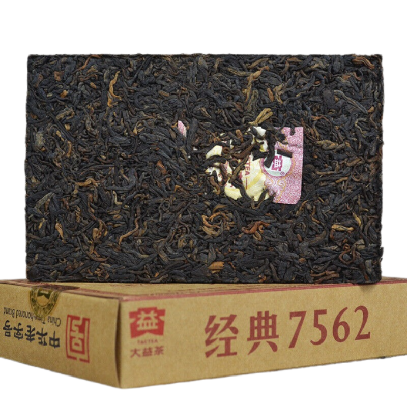 TAETEA Menghai Dayi 7562 Pu-erh Tea Brick 250g Ripe Puer 1601 Batch Main image