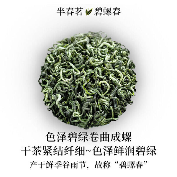 Green Tea Mingqian Bi Luo Chun 2025 New Fragrant Tea Small Can for Personal Use