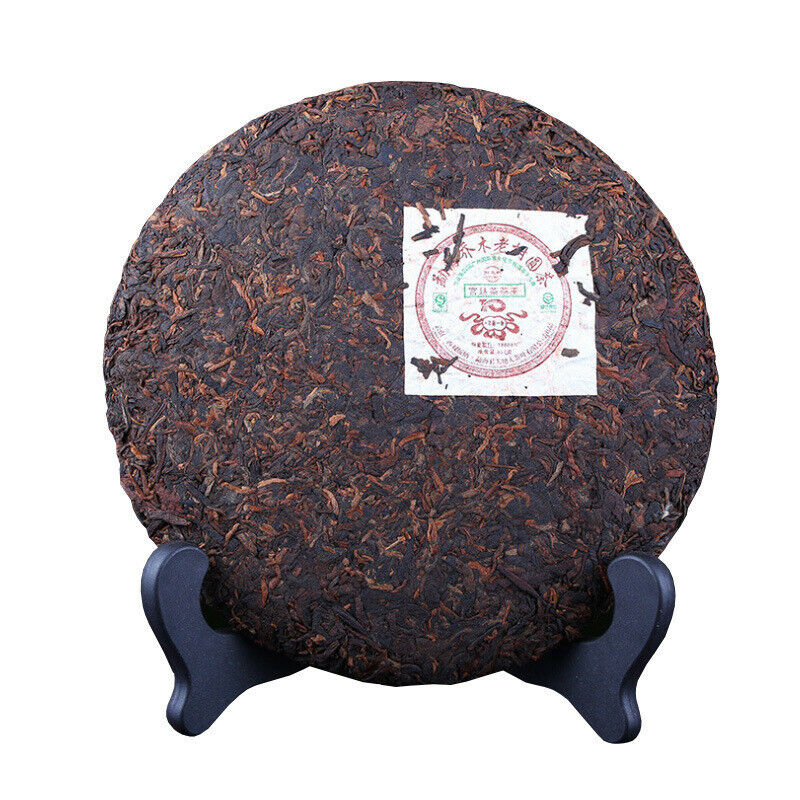 HelloYoung Gold Award Yunnan MengHai Arbor Tree Pu'er Pu-erh Tea Ripe Cake Black Tea 357g Main image