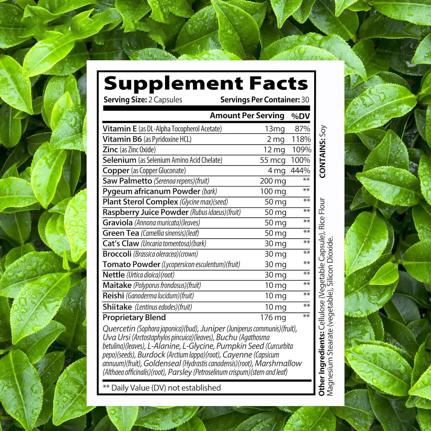 Prostate Health Supplement Urinary Tract Support DHT Blocker for Men 60 Capsules