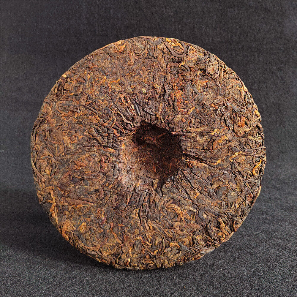 HelloYoung 357g Yunnan Old Tree Cake Tea Aged Jujube Fragrance Puerh Ripe Tea Old Ripe Cake
