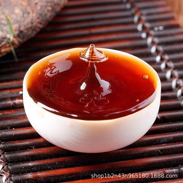 HelloYoung Yunnan Pu'er Tea Ripe Tea 357g Cake Tea Good Ripe Tea Golden Bud One Bite