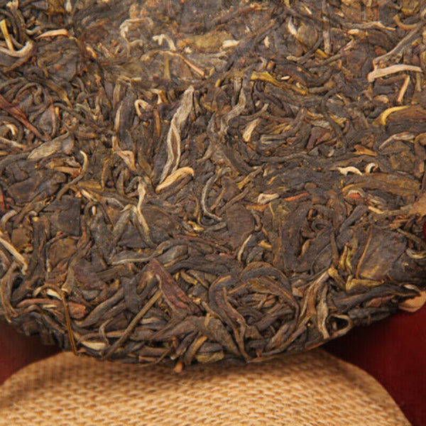 HelloYoung Qizi Pu-erh Green Tea Natural Pu'er Raw Tea Cake Healthy Drink 357g Yunnan