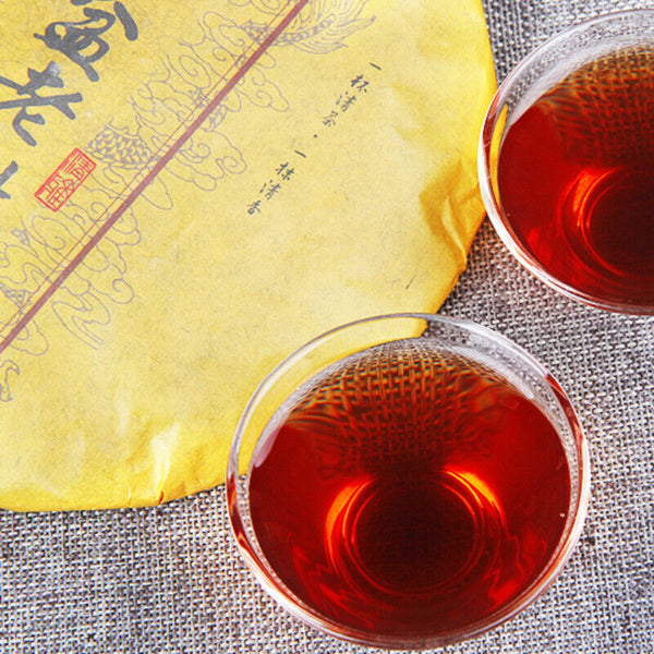 HelloYoung Ripe Puer Tea 357g Yunnan Old Tree Puer Tea Early Spring Black Tea Healhty Drink