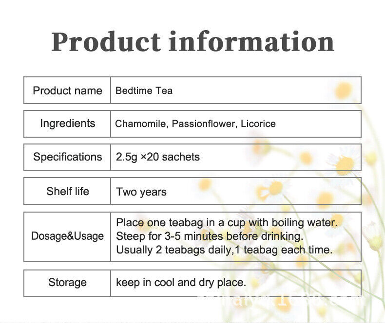 Sleeping Tea Sleep Bedtime Tea Night Time Tea Healthy Drink
