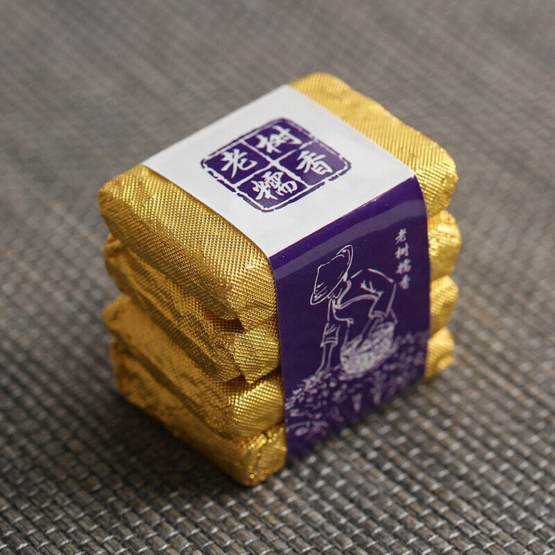 HelloYoung 500g Yunnan Pu-erh Ripe Tea Glutinous Aromatic Mini Square Brick Tea Thin Slices Main image