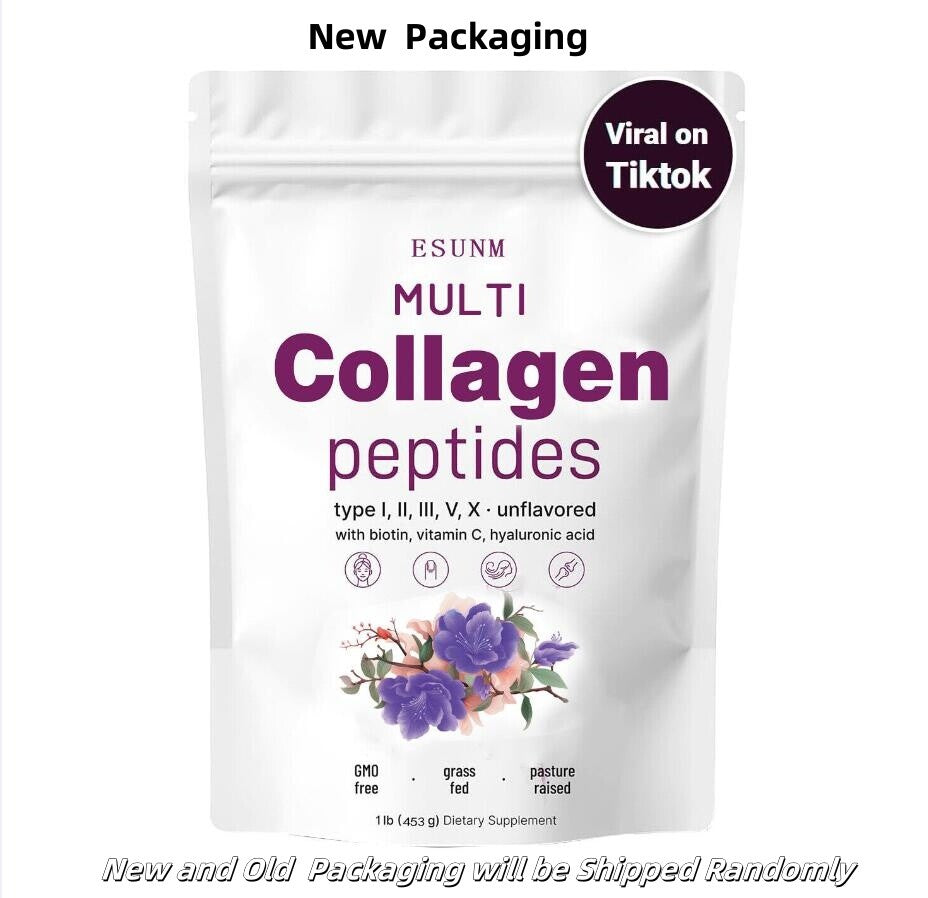 Multi Collagen Peptides Powder - Hydrolyzed Protein Peptides (Type I,II,III,V,X) Secondary image
