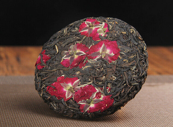 HelloYoung 100g Yunnan Old Tea Tree Red Rose Black Tea Fengqing Dian Hong Rose Tea Cake
