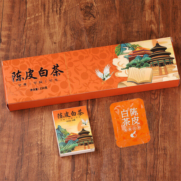 HelloYoung Fuding White Tea Small Square Piece Old Shoumei Gongmei Chenpi White Tea