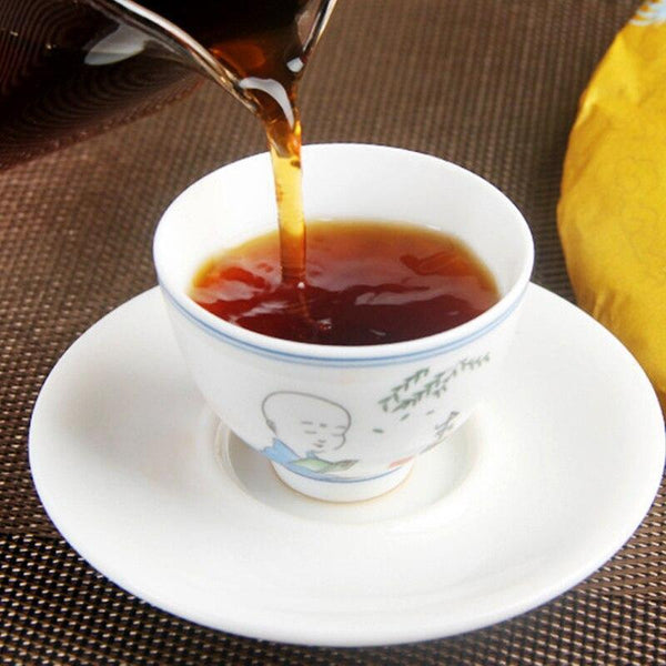 Yunnan Menghai Ancient Tree Shu Puer Tea,2021 Spring Ripe Puer Tea 357