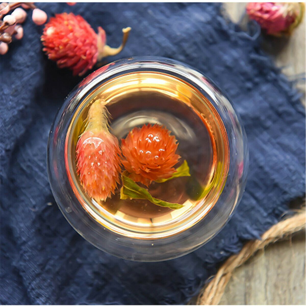 HelloYoung Herbal Tea Qian Ri Hong Flowers Tea Pure Natural Bulk of Hongqiao Plum Blossom