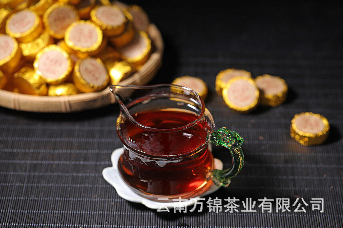 HelloYoung Yunnan Puer Small Tuocha Ripe Tea Original Mini Tuocha Small Round Tea Cake 500g