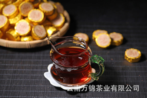 HelloYoung Yunnan Puer Small Tuocha Ripe Tea Original Mini Tuocha Small Round Tea Cake 500g