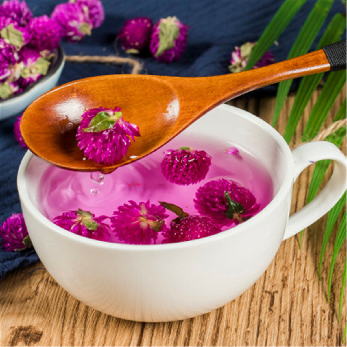 Flos Gomphrena Globosa Flower Tea Qian Ri Hong Herbal Tea Healthy Tea Drink Food