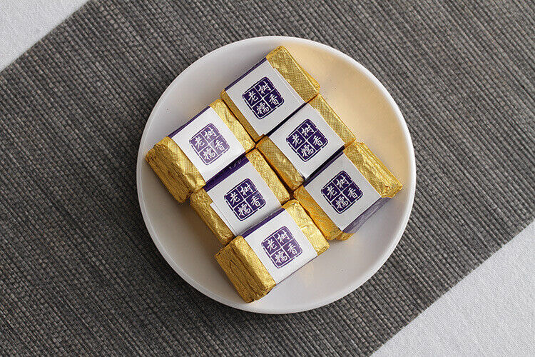 HelloYoung 500g Yunnan Pu-erh Ripe Tea Glutinous Aromatic Mini Square Brick Tea Thin Slices