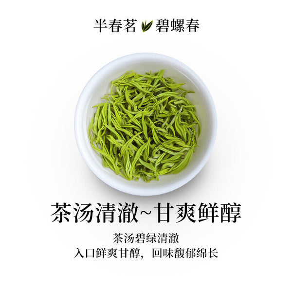 Green Tea Mingqian Bi Luo Chun 2025 New Fragrant Tea Small Can for Personal Use