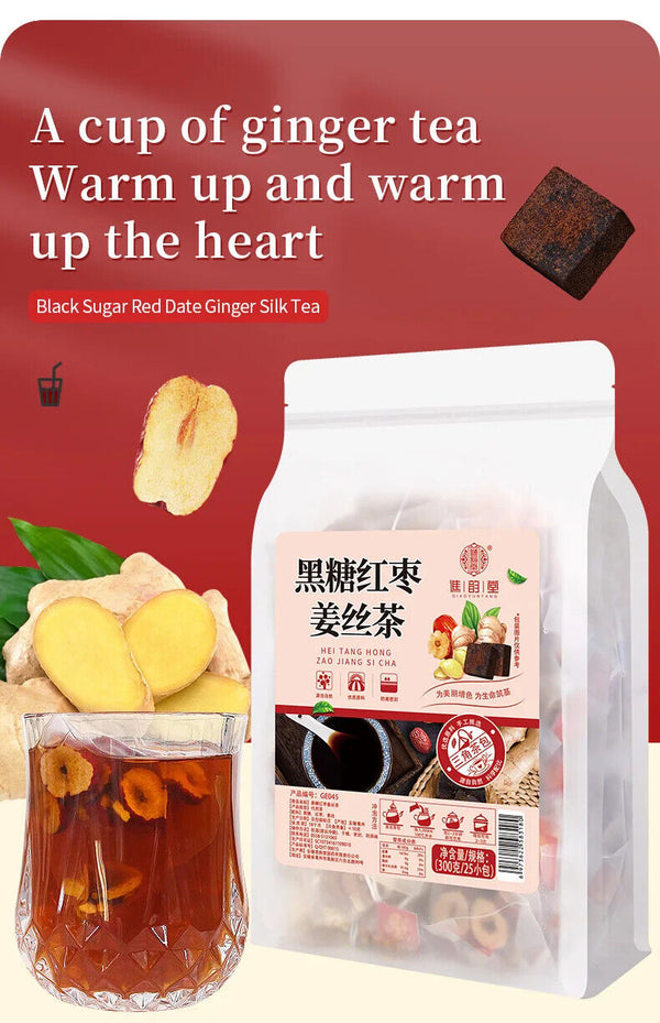 Black Sugar Red Date Ginger Silk Tea Herbal Tea 300g