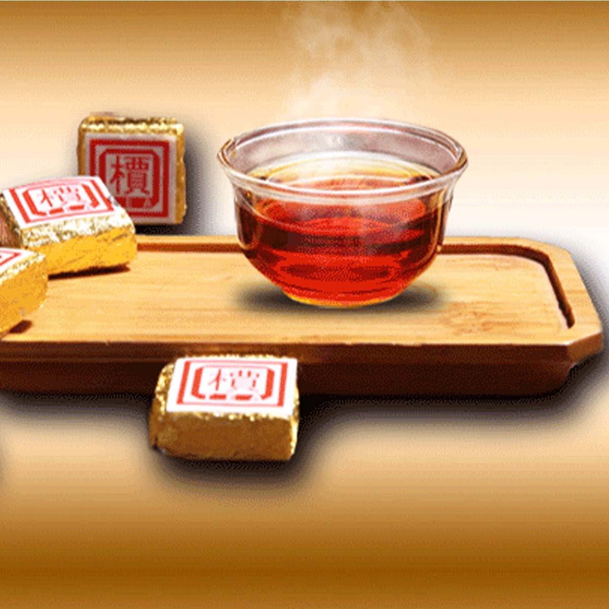 Ripe Puerh Tea Yunnan Bulk Bohai Square Puer Tea 50g-500g 1Pc/Cup Mini Brick Tea