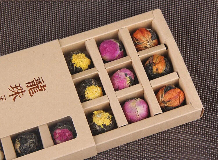 Flower Fragrance Yunnan Shen Puer Dragon Pearls with Different Flower Lily Rose