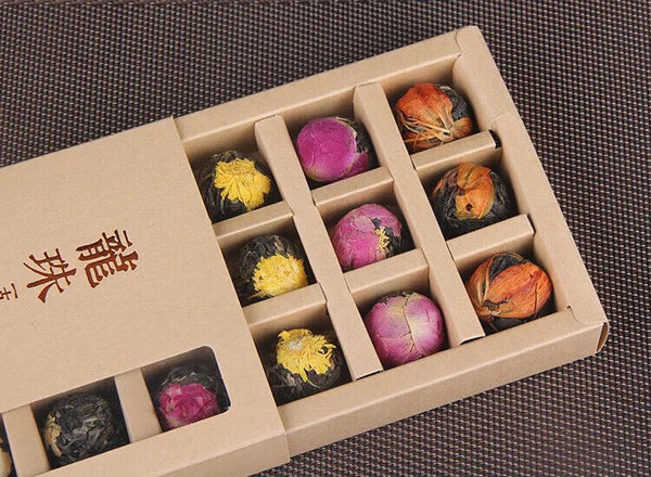 Flower Fragrance Yunnan Shen Puer Dragon Pearls with Different Flower Lily Rose