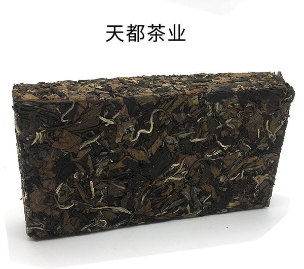 HelloYoung 350g Fuding white tea Shoumei tea brick old white tea brick alpine Panxi