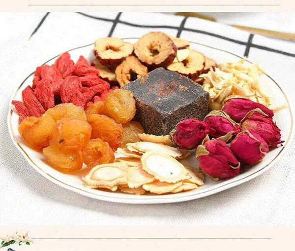 150g Herbal Tea with Ginseng Rose Ginger Longan Red Dates Brown Sugar