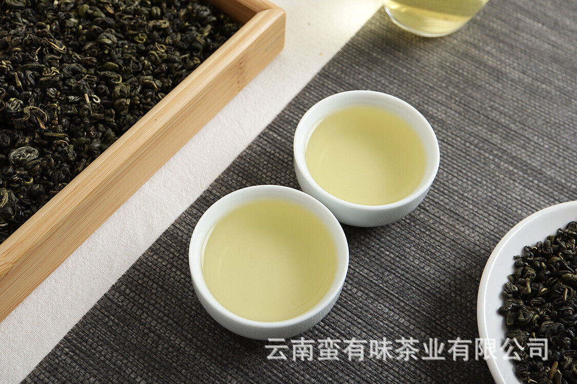 HelloYoung 500g bag Yunnan Yunnan Green Tea Puerh Tea Bi Luo Chun One bud and two leaves