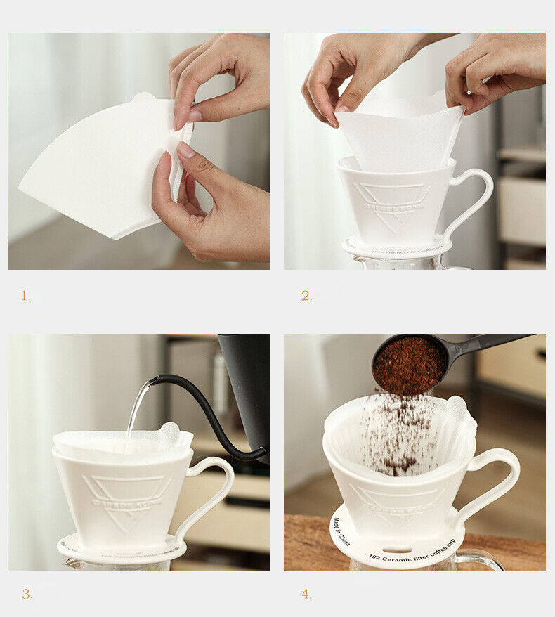 Coffee Filter Packs Tea Bag Strainer Green Wooden Original Espresso Tea Infuser
