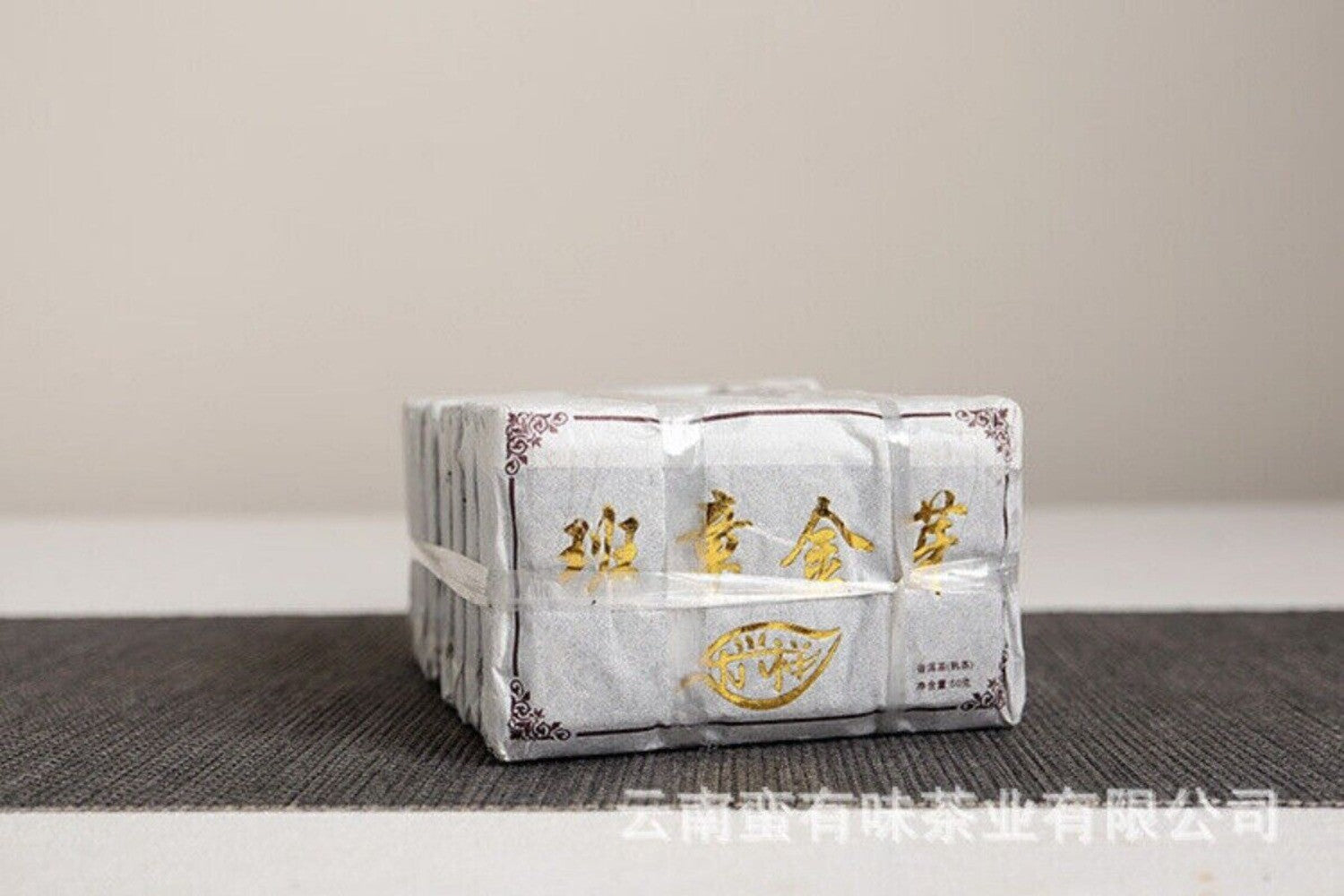 Yunnan LeXingXiang Banzhang Golden Bud Brick Aged Palace Ripe Pu'er Tea 50g