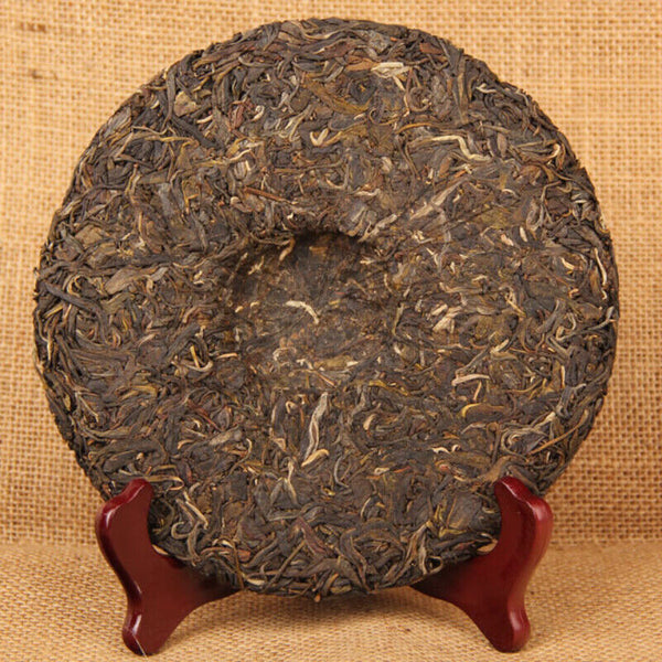 HelloYoung Qizi Pu-erh Green Tea Natural Pu'er Raw Tea Cake Healthy Drink 357g Yunnan