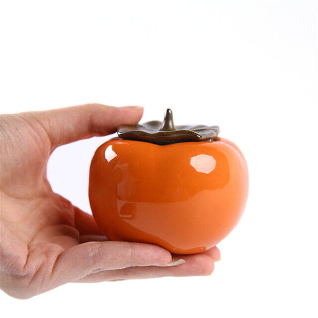 Tea Canister Coffee Box Ceramic Persimmon Caddy Storage Sealed Jar Cans Tea Set