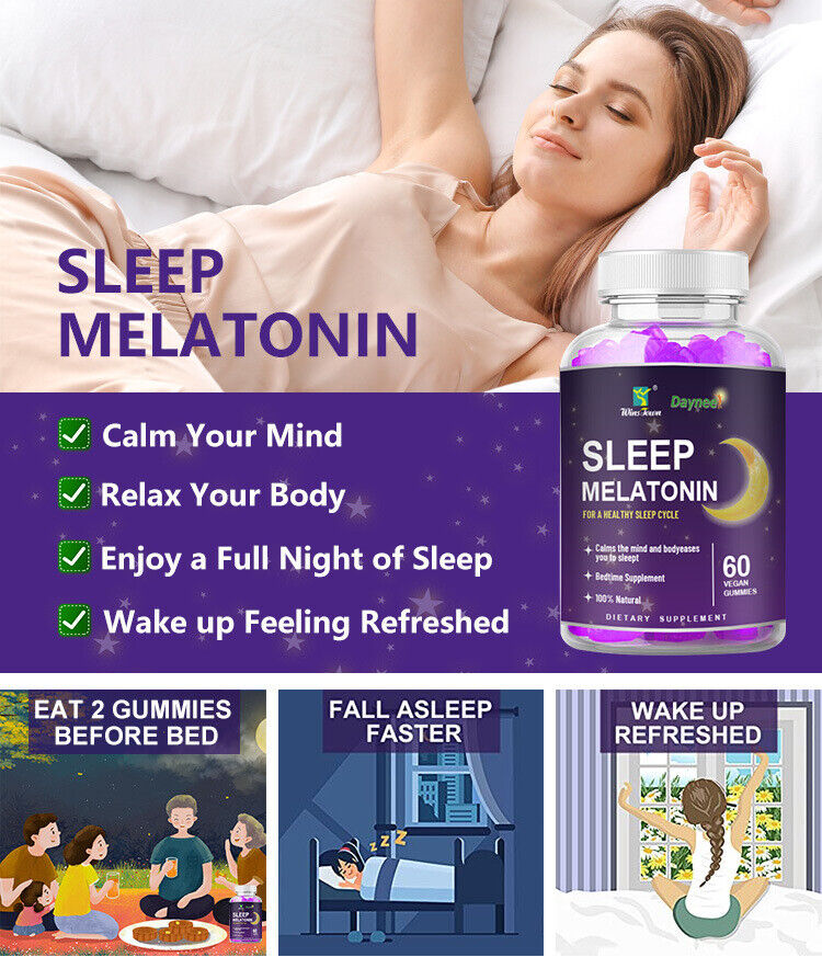 Natural Sleeping Gummies 60 Capsules/bottle