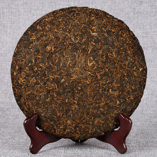 HelloYoung Pu'er Tea Cake Ripe Tea 357g Banzhang Golden Bud Ripe Tea Cake