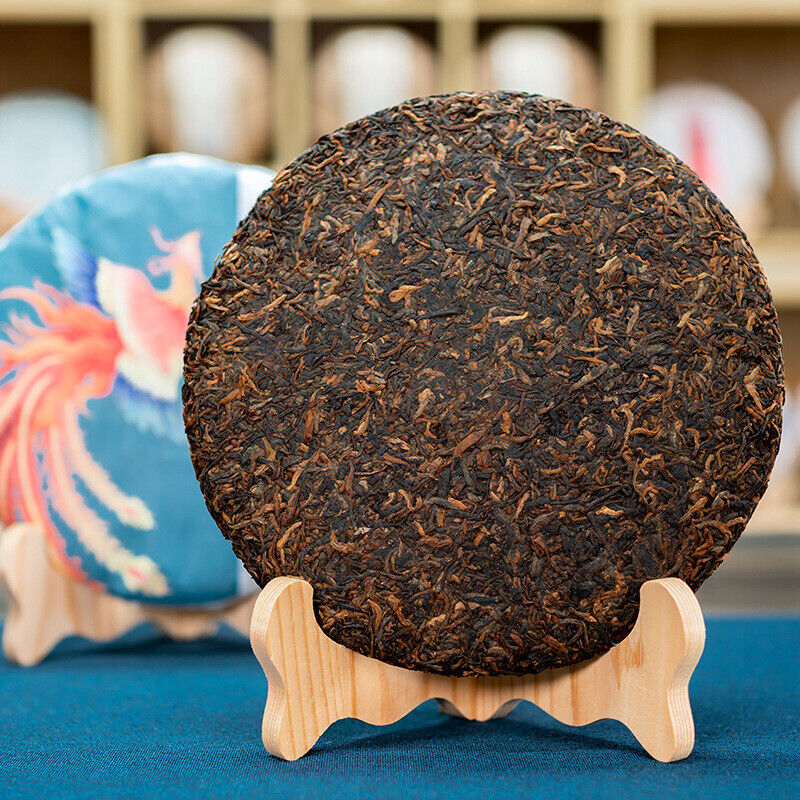 HelloYoung 357G Yunnan Yiwu Mellow Rhythm Pu'er Seven Cakes Ancient Tree Aged Ripe Puer Tea