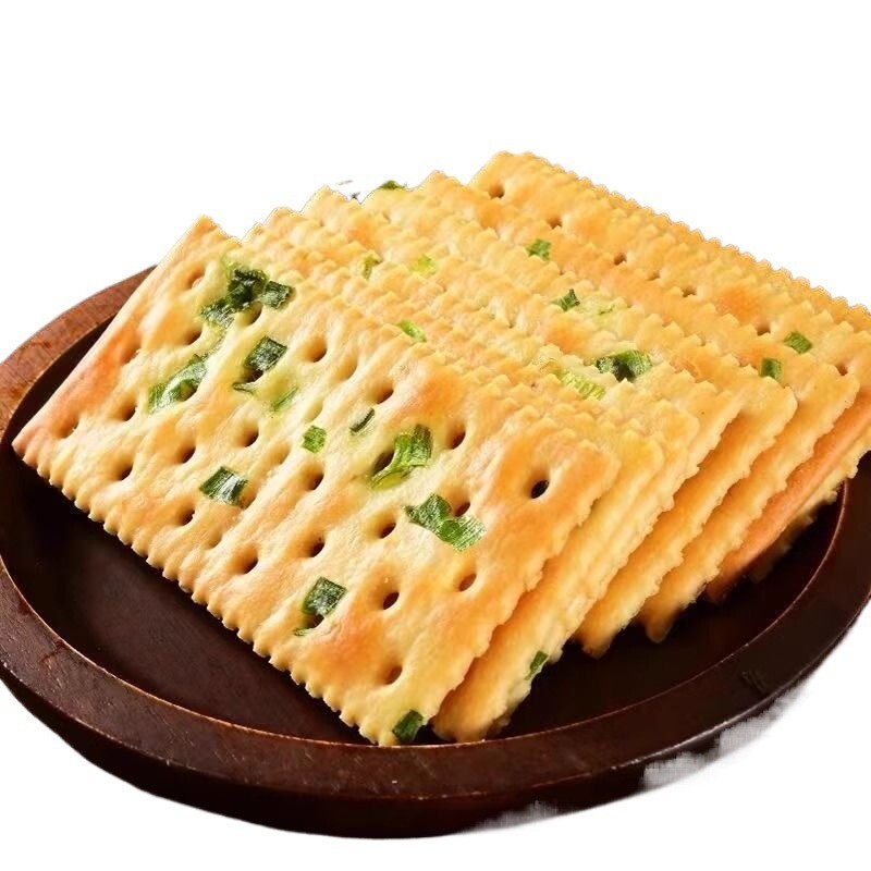 Savory Onion Crackers Crispy Soda Biscuits Office Snack Treat