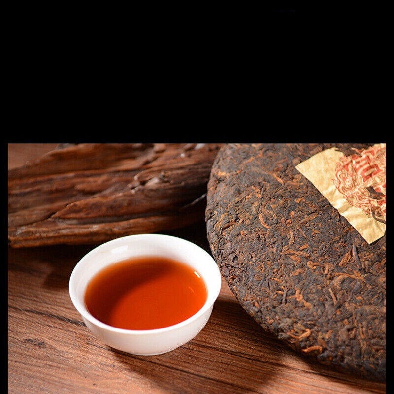HelloYoung TeaPu-Erh Cooked Tea Cake Yunnan Ecological Pu'er Black Tea Organic 357g Palace Old