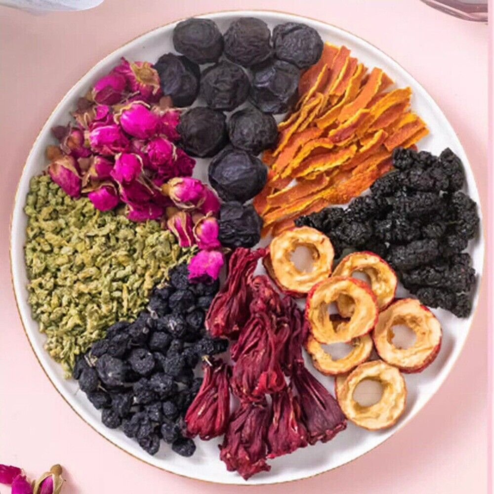 Hawthorn Roselle Mulberry Rose Herbal Tea Natural Blend Antioxidant Floral Secondary image
