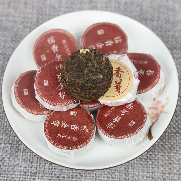 HelloYoung 500g Yunnan Puerh Tea Glutinous Rice Tuo Tea Menghai Golden Bud Mini Tuo Tea