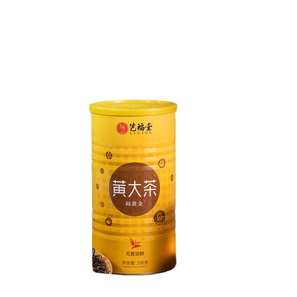 HelloYoung 100g tea Healthy Natural Herbal Tea 艺福堂茶叶特级新茶黄大茶 安徽霍山高山春茶 闷黄金黄茶 醇和焦香 解油腻解甜