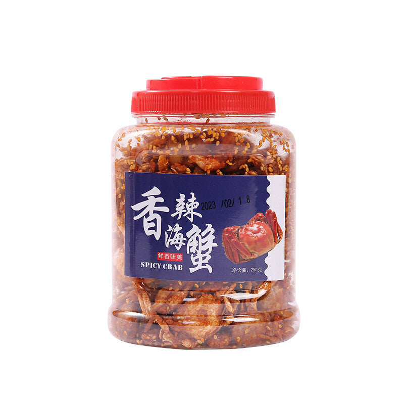 250g Spicy Crab Ready-to-eat Casual Snack Seafood 网红香辣小螃蟹香辣蟹即食250g甜辣海蟹休闲零食海产