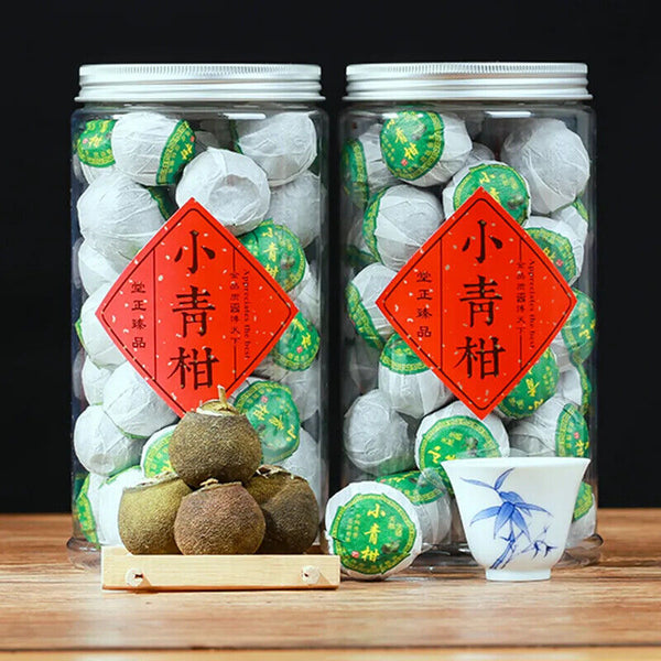 HelloYoung Dried Tangerine Cooked Puer peel ripe puer natural plant tea Xiao Qinggan 250g