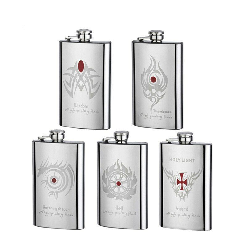 Stainless Steel Liquor Whisky Alcohol Portable Drinkware Flagon  Vodka Hip Flask