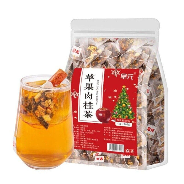 Apple Cinnamon Black Tea Bags Winter Spiced Hot Drink Fruit Infused Wine Tea