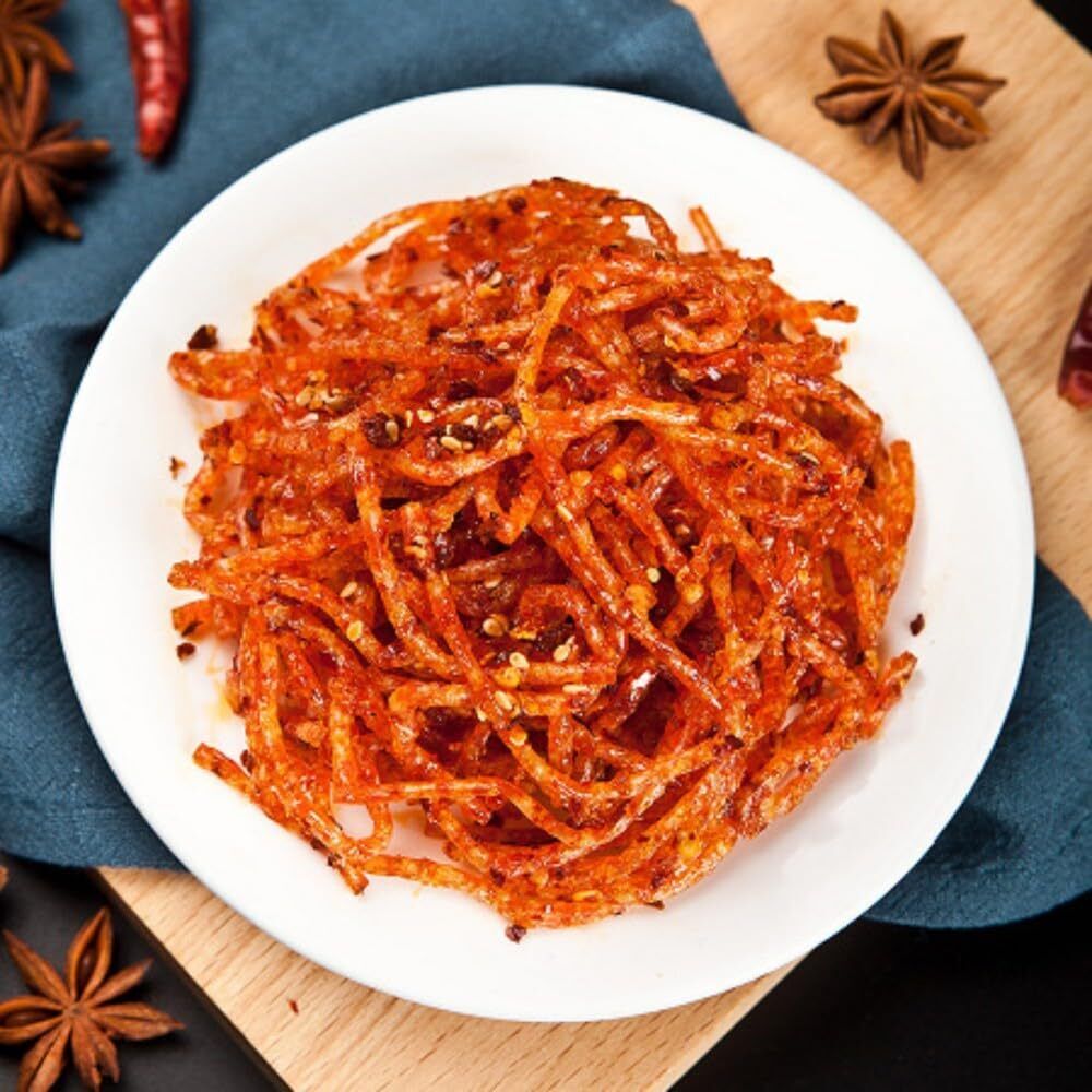 Mala spicy silk latiao,Chinese Spicy Snack Handmade spicy strips 玉峰香辣霸王丝65g Main image