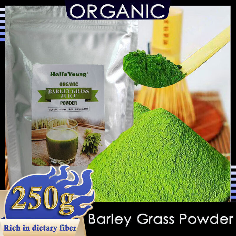 Barley Grass Powder 250g Chlorophyll & Trace Minerals No Maltodextrin & Sugar