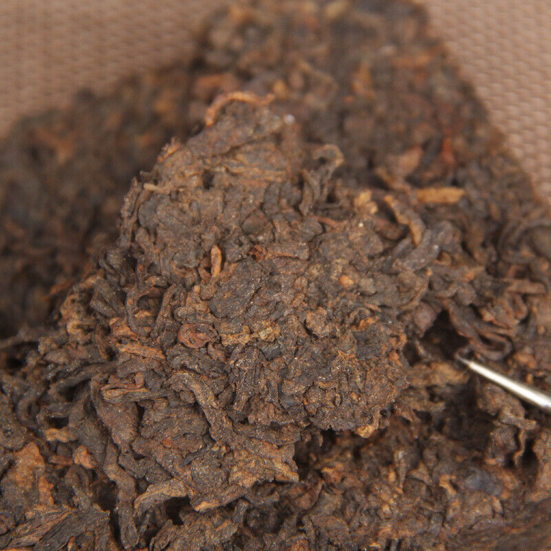 HelloYoung Ancient Tree Aged Tea Mellow Black Tea Menghai Golden Brick Ripe Pu'er Tea 250g