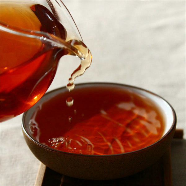HelloYoung TeaBlack Tea Chinese Tea 357g Yunnan Ripe Pu-Erh Organic Puerh Tea Cake Lose Weight
