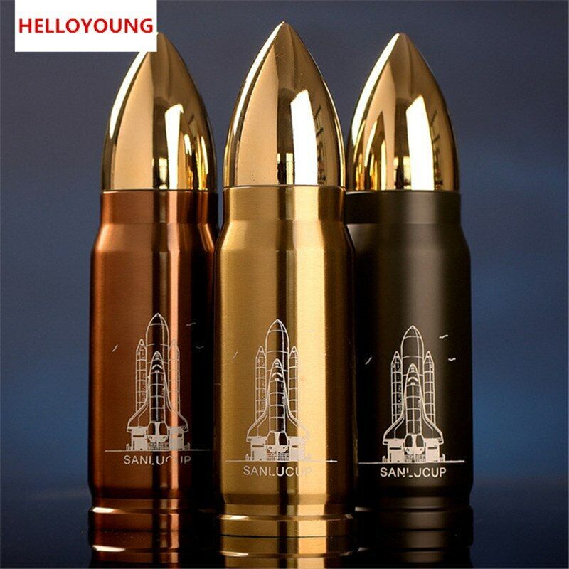 Rocket Bullet Vacuum Insulation Sports Portable Drinkware Stainless Steel Bottle