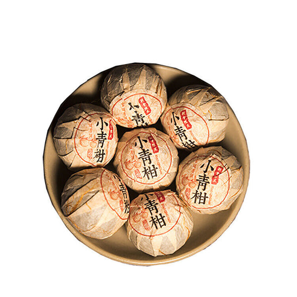 HelloYoung 500g Pu'er Tea Golden Bud Ripe Tea Leaves Small Citrus Orange Tea