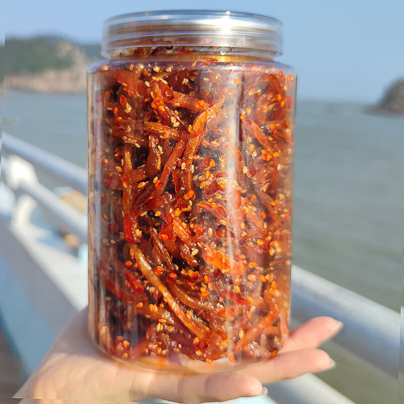 Shredded Eel Canned Seafood Snacks Spicy Honey Sesame Eel Dried Seafood